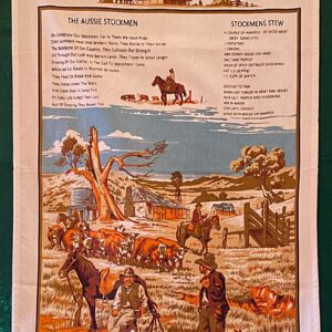 Outback Australia T-Towel celebrates the life of the Australian Stockman and depicts a typical scene you'd find in the outback on a cattle property.