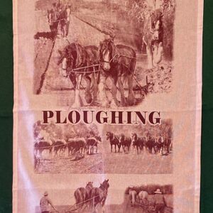 This Ploughing T-Towel depicts the Clydesdale horse doing a job it's made for and based on actual photos. Designed and hand screenprinted AHH .