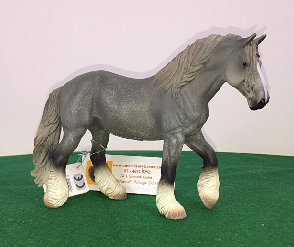 This Grey Shire Mare is a very lifelike figurine. An anatomically accurate sculpture replicating the Shire Mare in miniature.