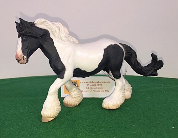 This Gypsy Cob Mare is a very lifelike figurine. An anatomically accurate sculpture replicating the Gypsy Cob breed of Mare in miniature.