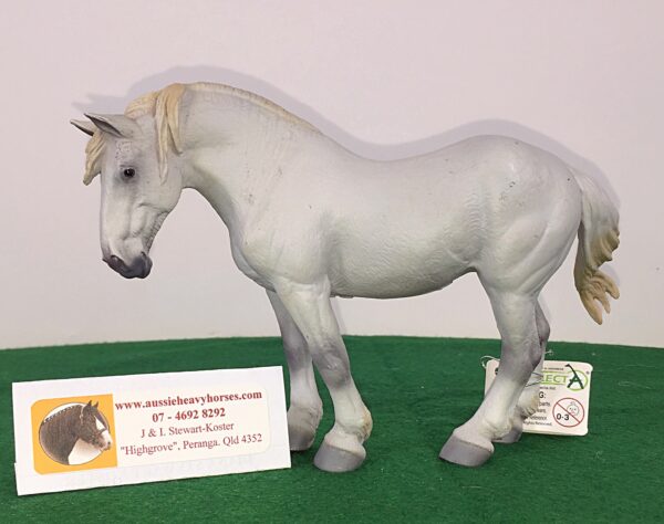 This Percheron Mare is a very lifelike figurine. An anatomically accurate sculpture replicating the Percheron breed of Mare in miniature.