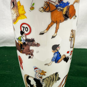 The Henley Horseplay mug is an English fine bone china mug made by Dunoon with a 600ml capacity